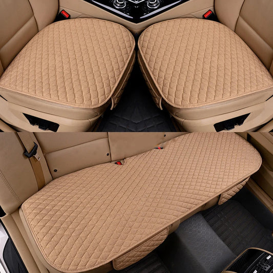 Flax Front Rear Back Car Seat Cover