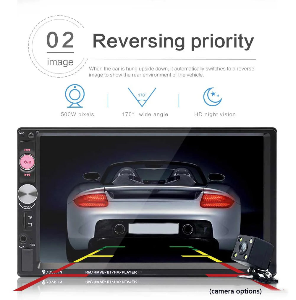 Bluetooth USB   7" Touch Screen HD Car Radio