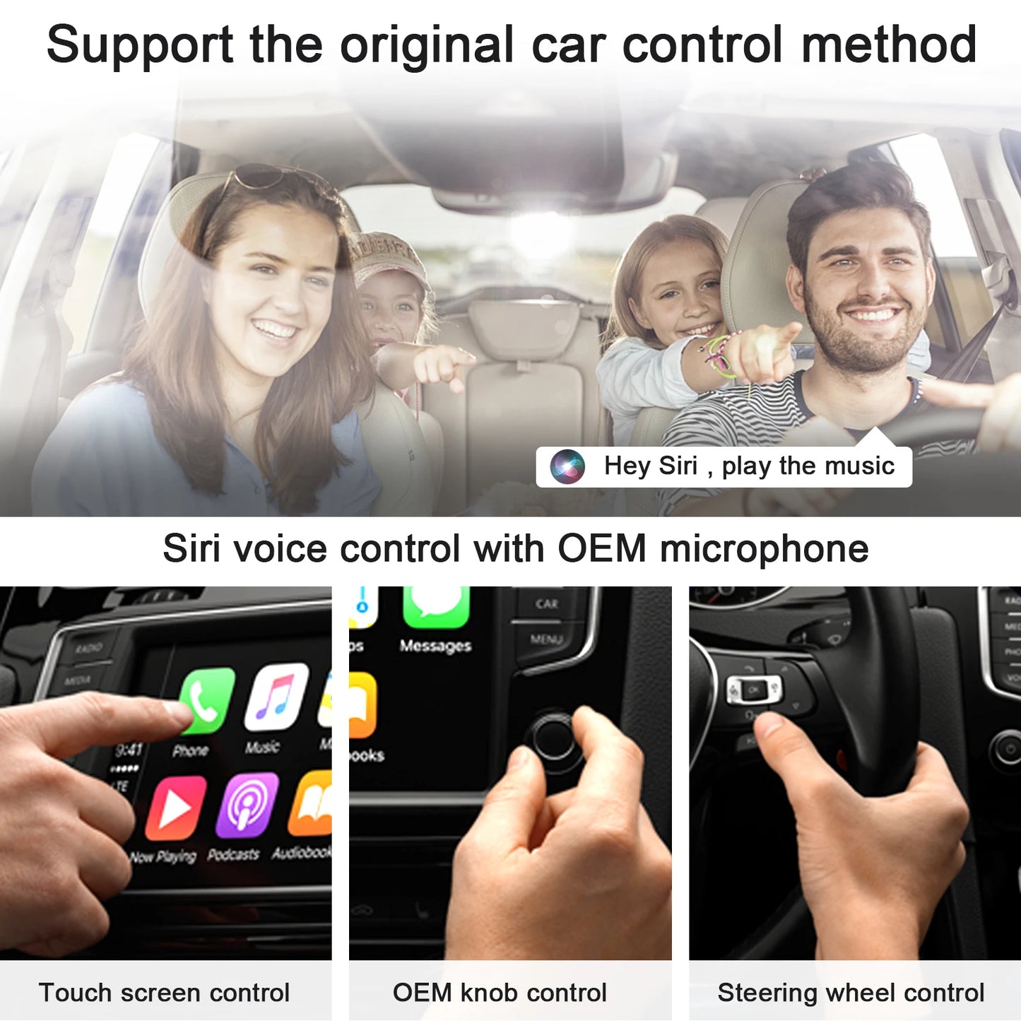 Wireless Carplay Adapter with 5 GHz WIFI Online Update