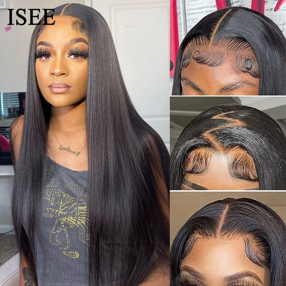 13x4 Straight HD Transparent Lace Frontal Wig for Women