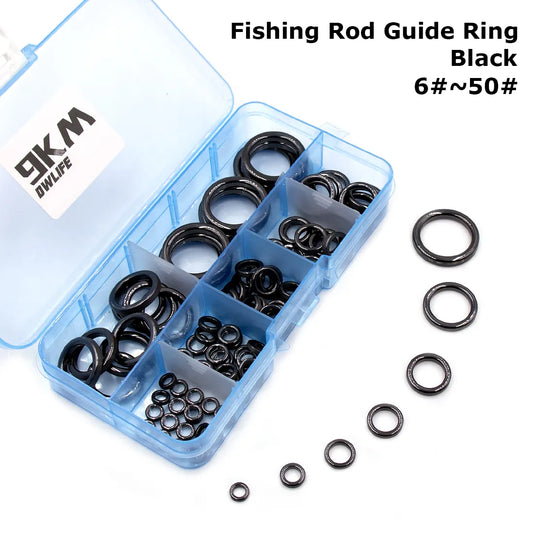 10 pcs. 100 pcs. Fishing Rod Guides Ring Repair Replacement Kit