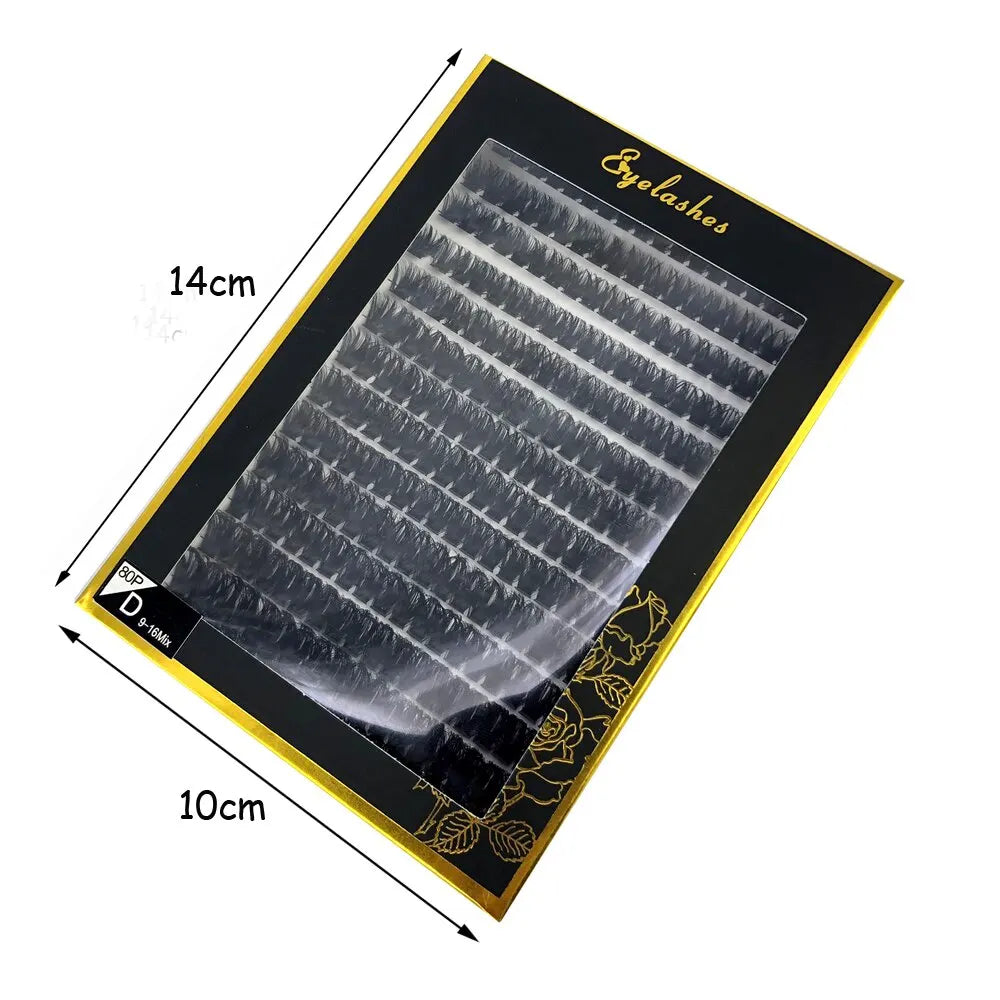 30D 40D 60D 80D Mixed Tray Individual Lashes 3D Russia Volume Eye Lashes Soft Natural Lashes Mink Lash Cluster False Eyelashes