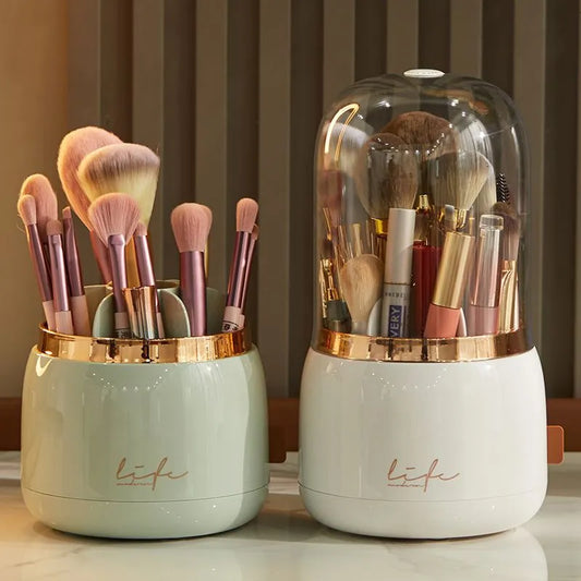 360° Rotating Makeup Brushes Holder Organizer