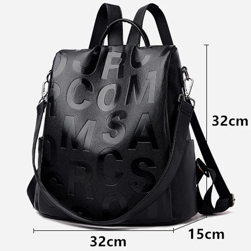 High Quality Soft Leather Anti-theft Women Backpack