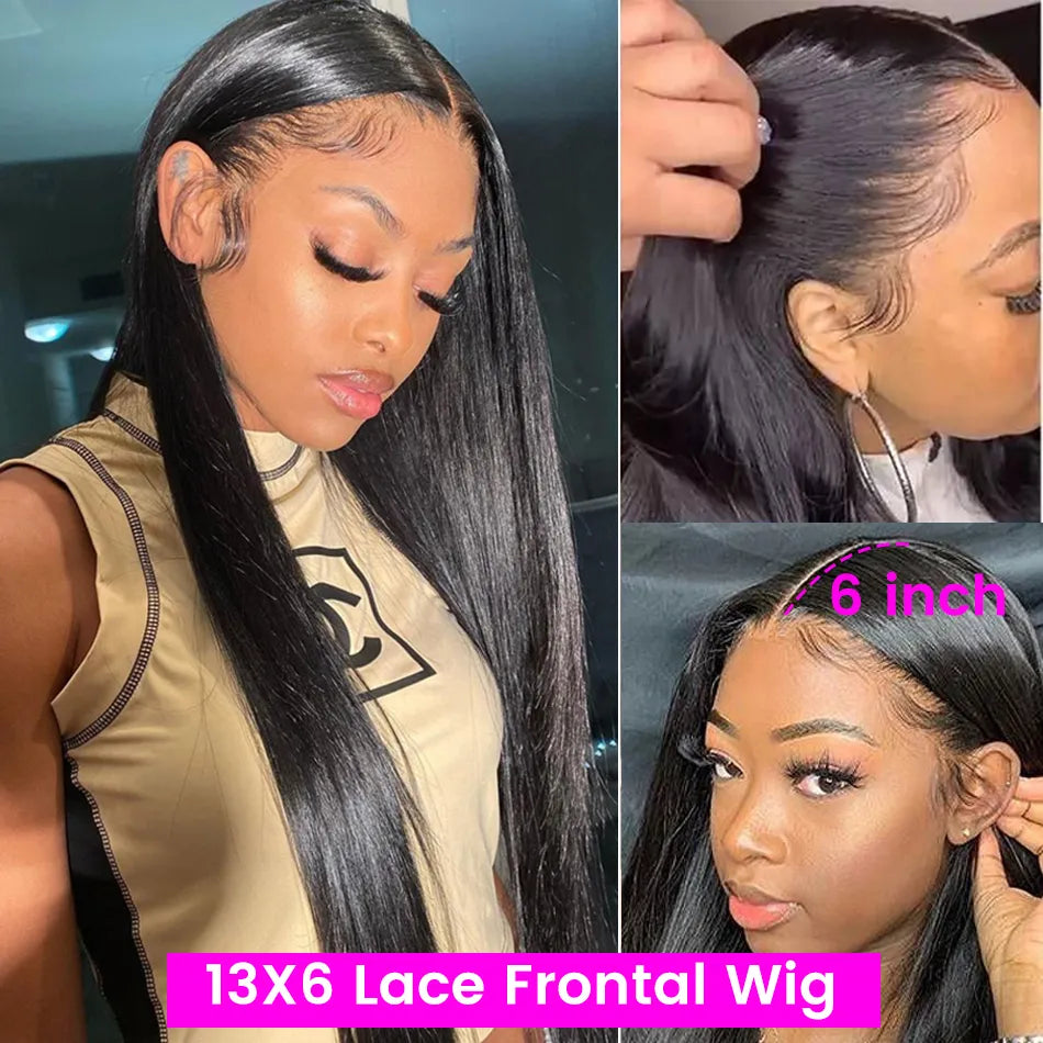 13x4 and 13x6 Straight Transparent HD Lace Frontal Wigs