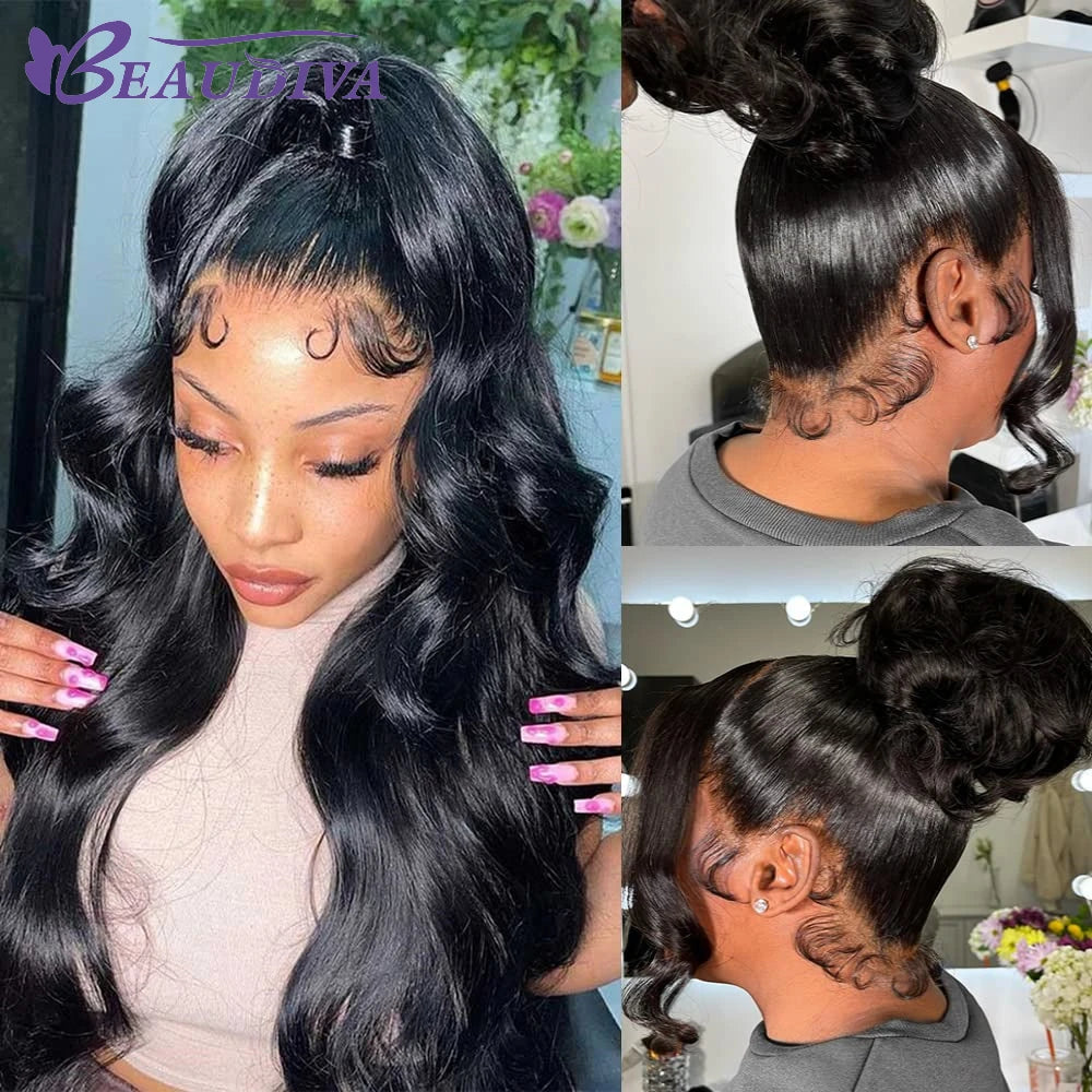 Body Wave 360 Lace Frontal Wigs for Women with Pre-Plucked Baby Hair