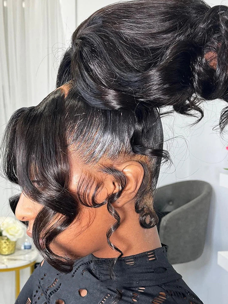 200% Body Wave Human Hair Pre-Plucked HD 360 Full Lace Wig