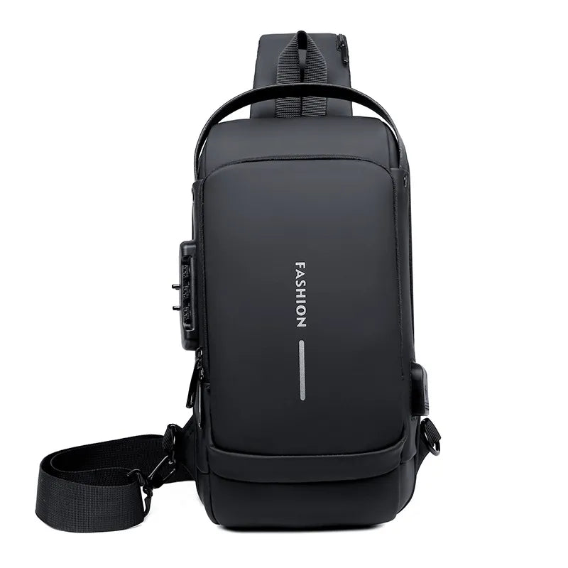 Multifunction Anti-theft USB Charging Men Crossbody Bag