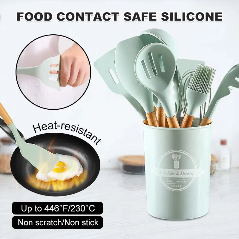 Non-Stick Spatula Silicone Kitchen Utensils Set