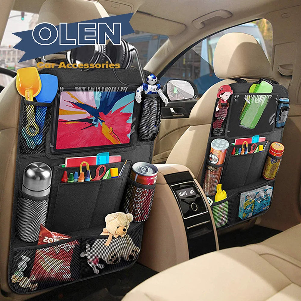 Car Backseat Organizer with Touch Screen Tablet