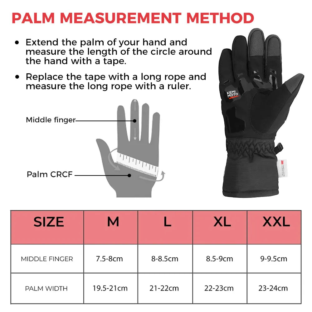Touch Screen Features Motorcycle Gloves