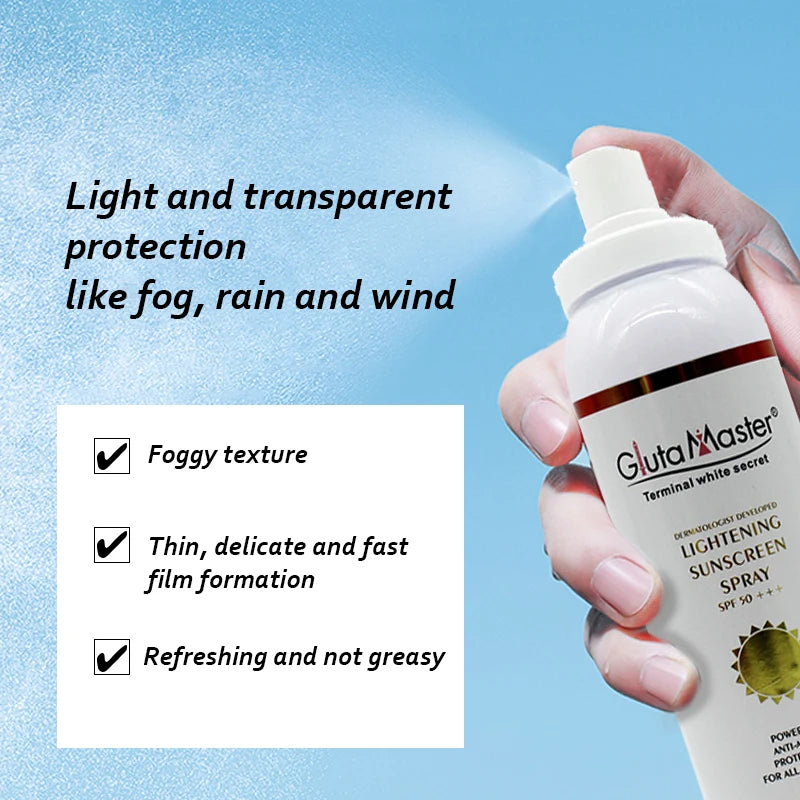 Fast Whitening Sunscreen Spray for Face and Body Moisturizing Hydrating Anti-UV Protection