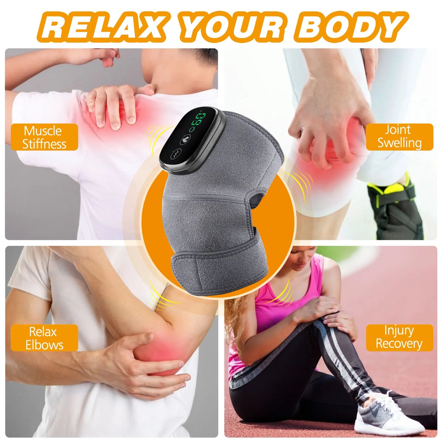 Electric Heating Therapy Knee Vibration Pad