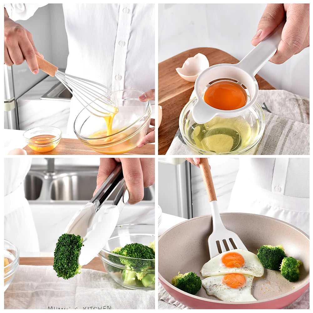 Silicone Heat Resistant and Non Stick Kitchenware Utensils Set