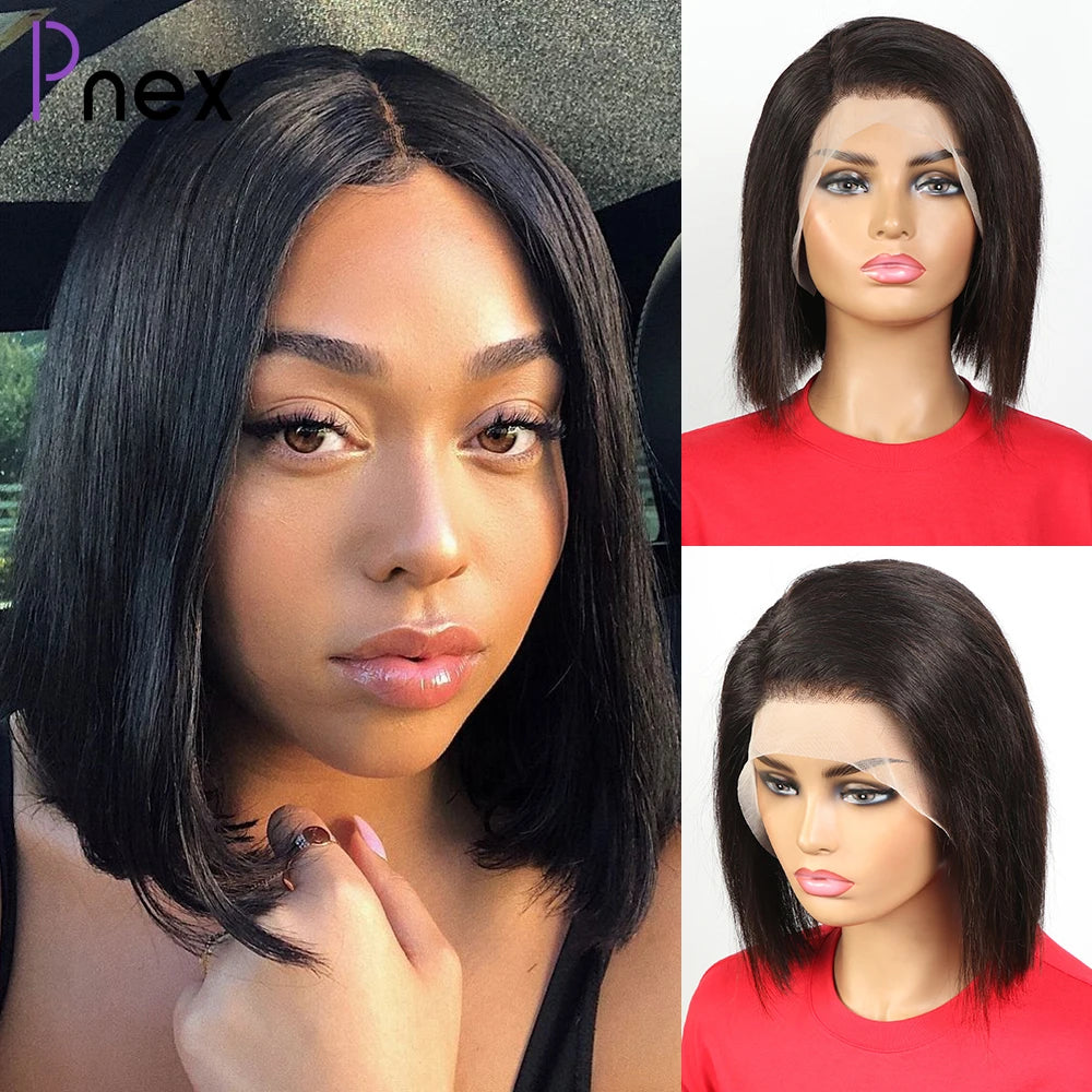 Short Straight Bob Lace Front Human Hair Wigs