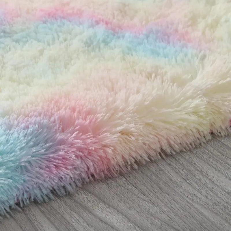 Plush Pink Carpet Living Room Decoration Fluffy Rug Thick Bedroom Carpets Anti Slip Floor Soft Solid Large Carpets