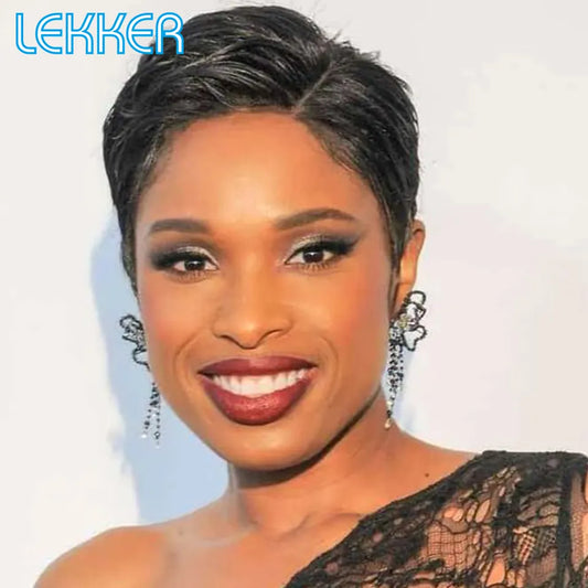 Short T-Part Lace Human Hair Wig for Women