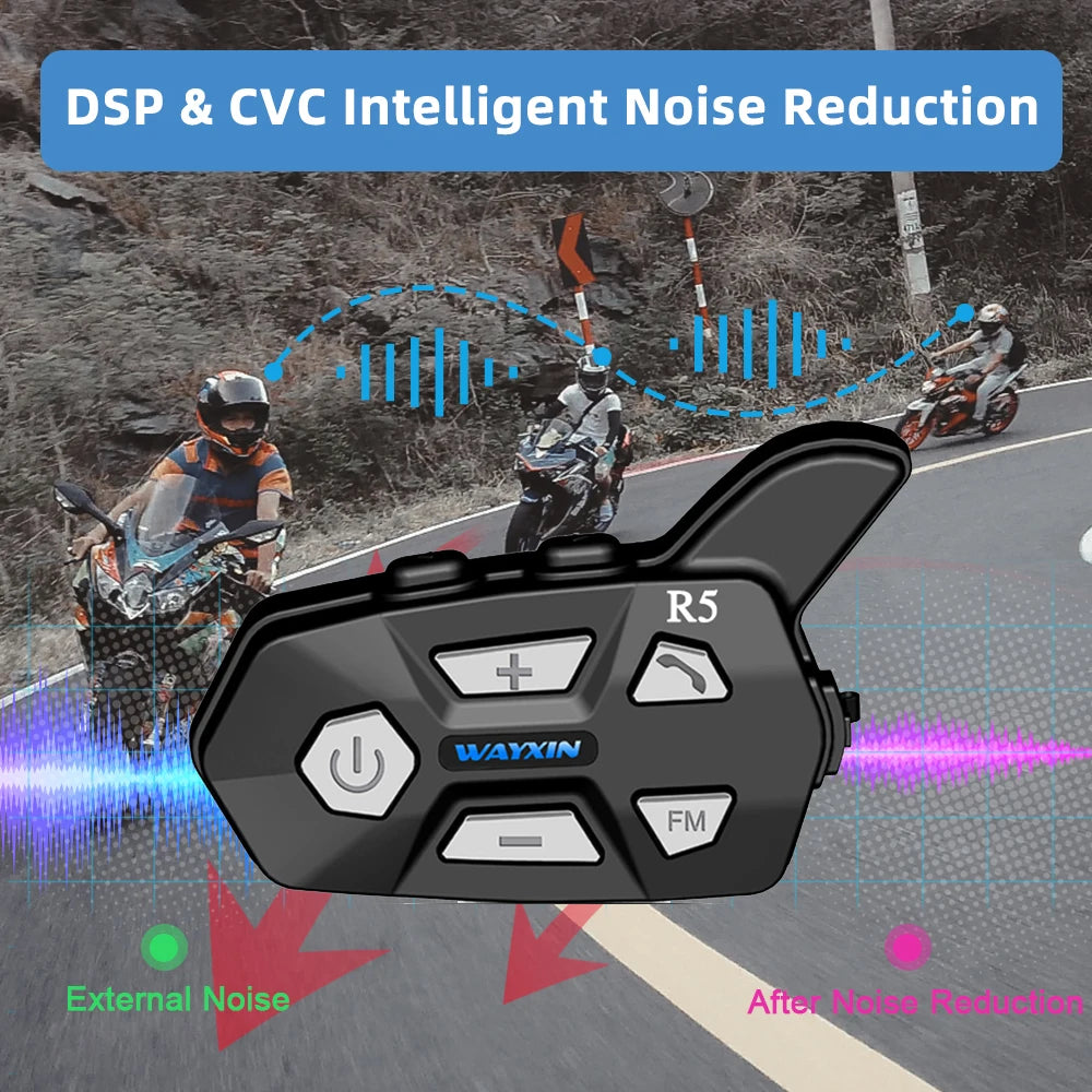 Motorcycle intercom helmet headsets