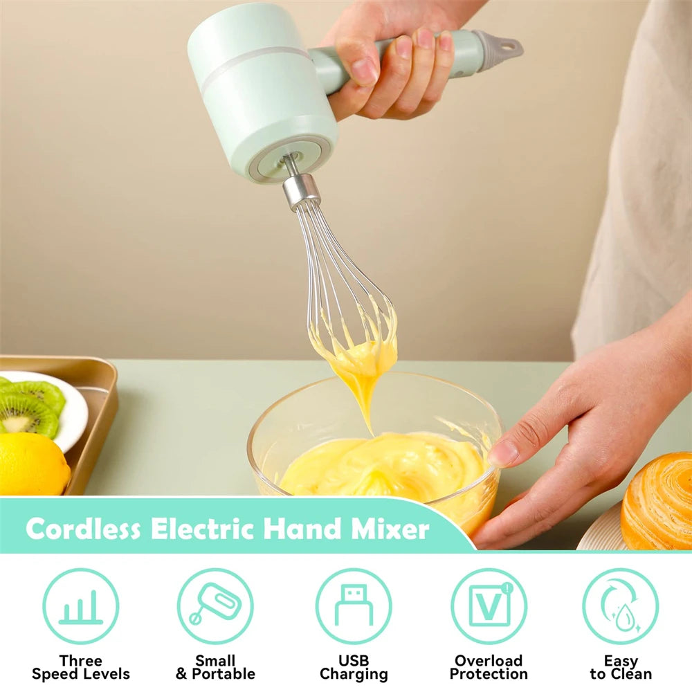 Portable Blender Mixer Kitchen Tools Hand Mixer Electric Food processors set milk frother Egg Beater Cake Baking kneading mixer