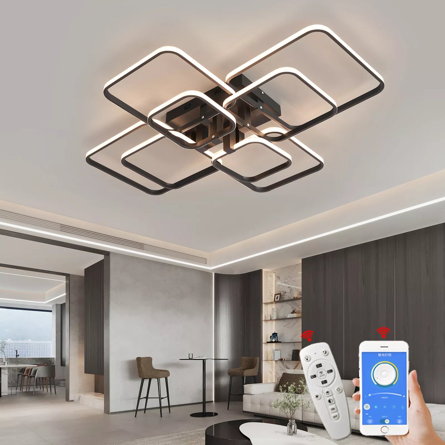 90-260V  Smart Modern LED Chandelier