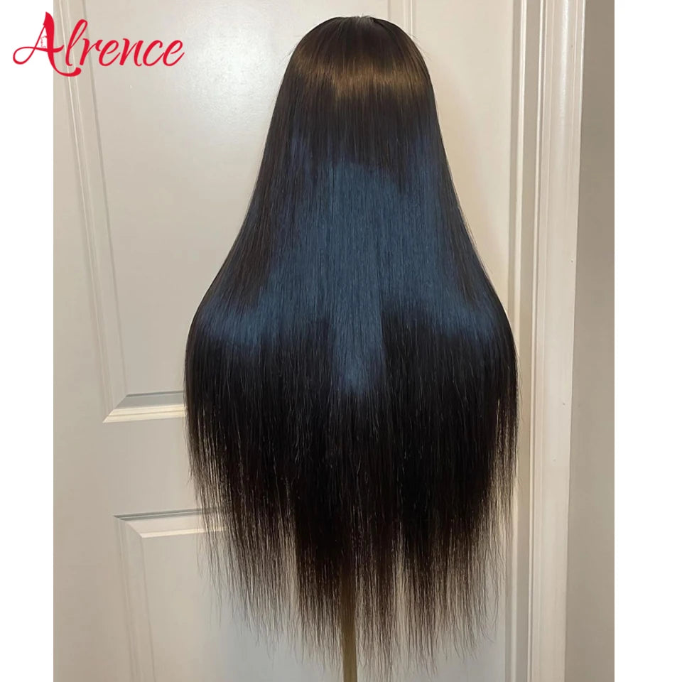 Straight Human Hair Wig with Fringe