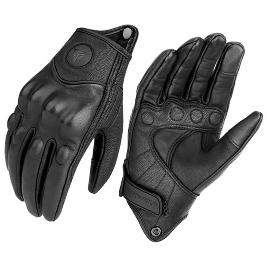 Leather Carbon Motorcycle Gloves