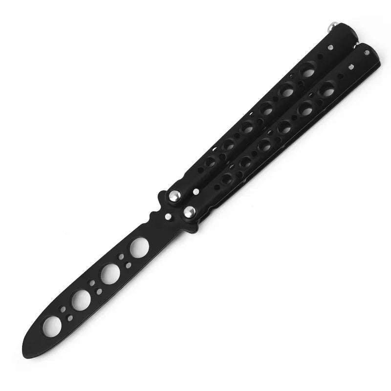 1PC Black Portable Stainless Steel Pocket Practice Knife Training Tool