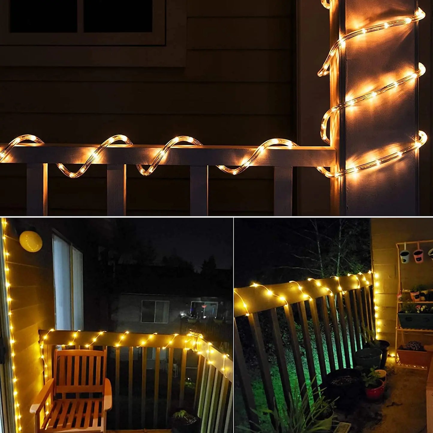 7-32M 1-2Pack Solar LED Rope String Light