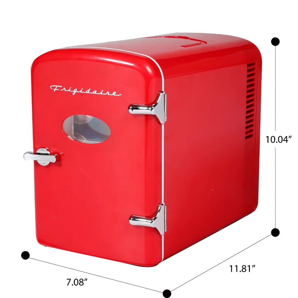 Portable Retro Extra Large 9-Can Capacity Mini Refrigerator EFMIS175 Red