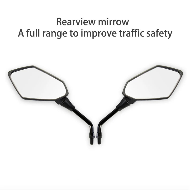 Black 1pair 10mm 8mm Classic Oval Side Motorcycle Mirror