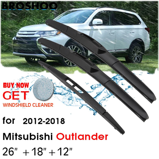 Front and Rear Wiper Blades Set For Mitsubishi