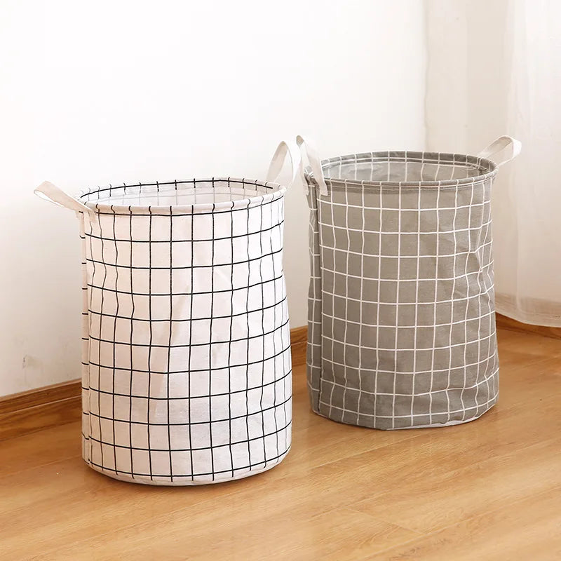 Foldable Cotton Linen Laundry Basket Organizer