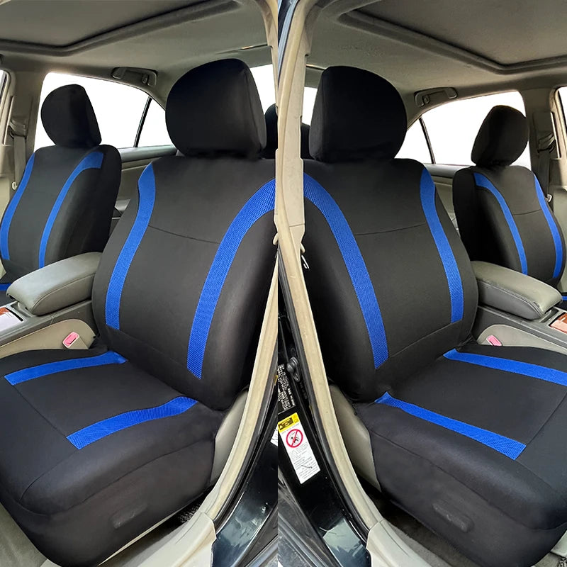 Fabric Bicolor Universal Polyester Car Seat Cover Set