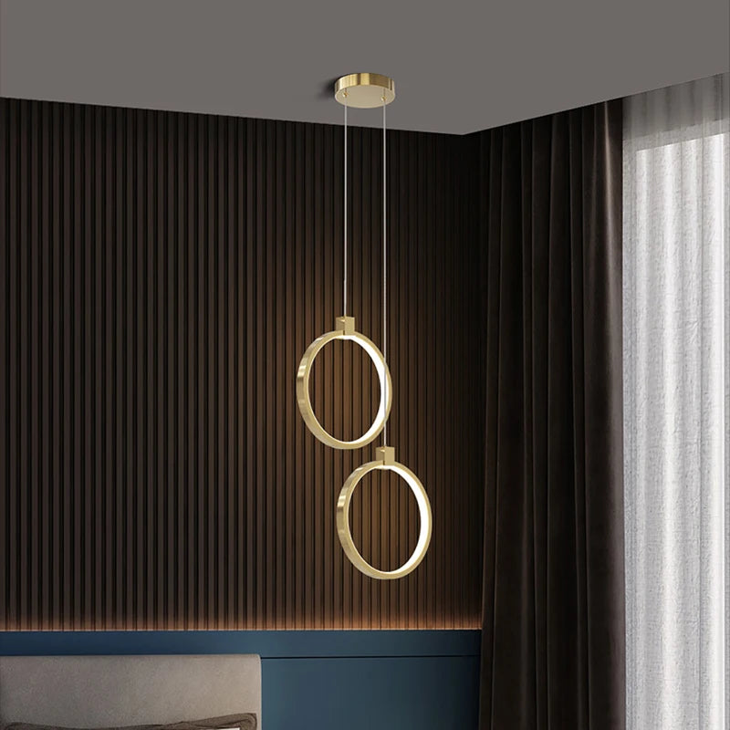 Gold Black  Modern Minimalist LED Pendant Light