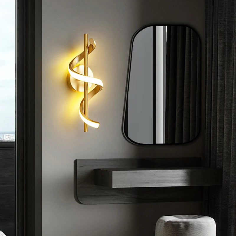 Gold Black Modern LED Pendant Light