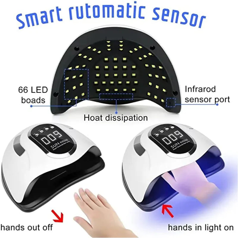 66 LEDs UV LED Nail Lamp for Fast Drying Gel Nails Polish