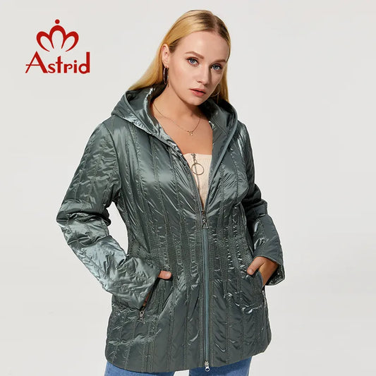 Slim Cotton Hooded Plus size Winter jacket