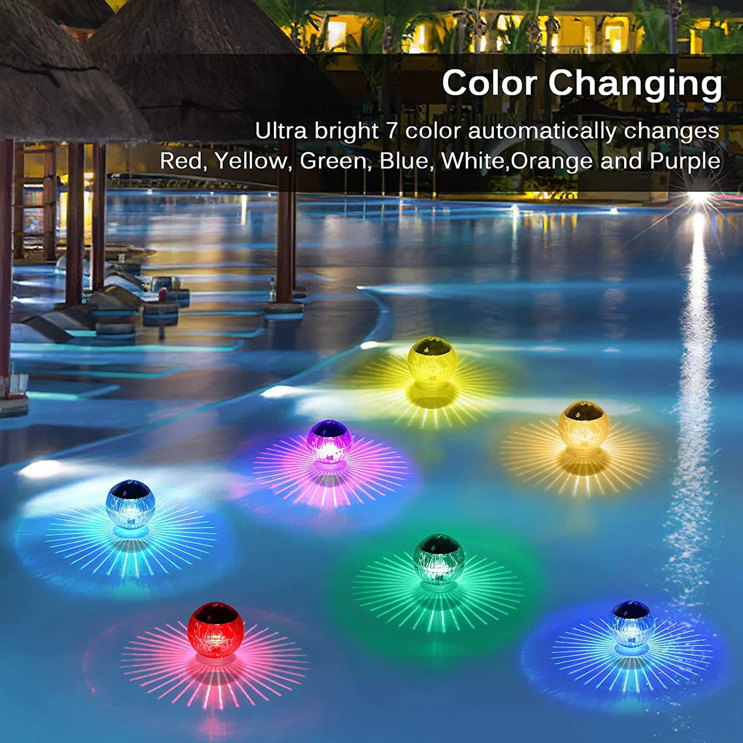 Solar Powered Outdoor Underwater Lamp Light