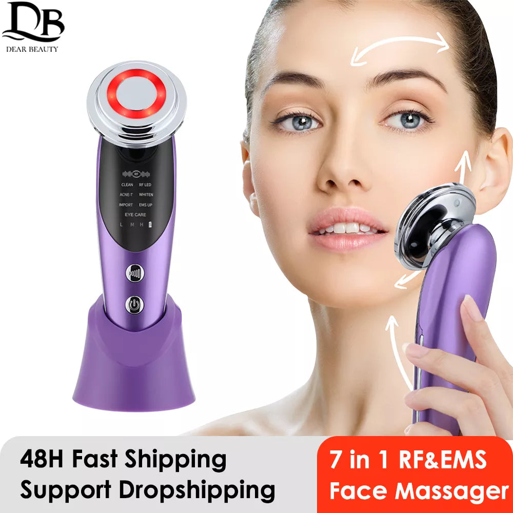 7 in 1 RF Microcurrent Skin Rejuvenation Facial Massager