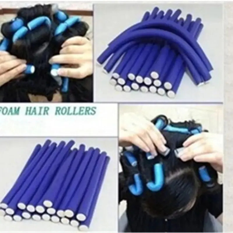 10 Pieces Of Cold Perm Bars Sponge Curlers Non Damaging Curling Hair Flexible Heatless Hair Rollers Styling Tools Diy Soft Foam