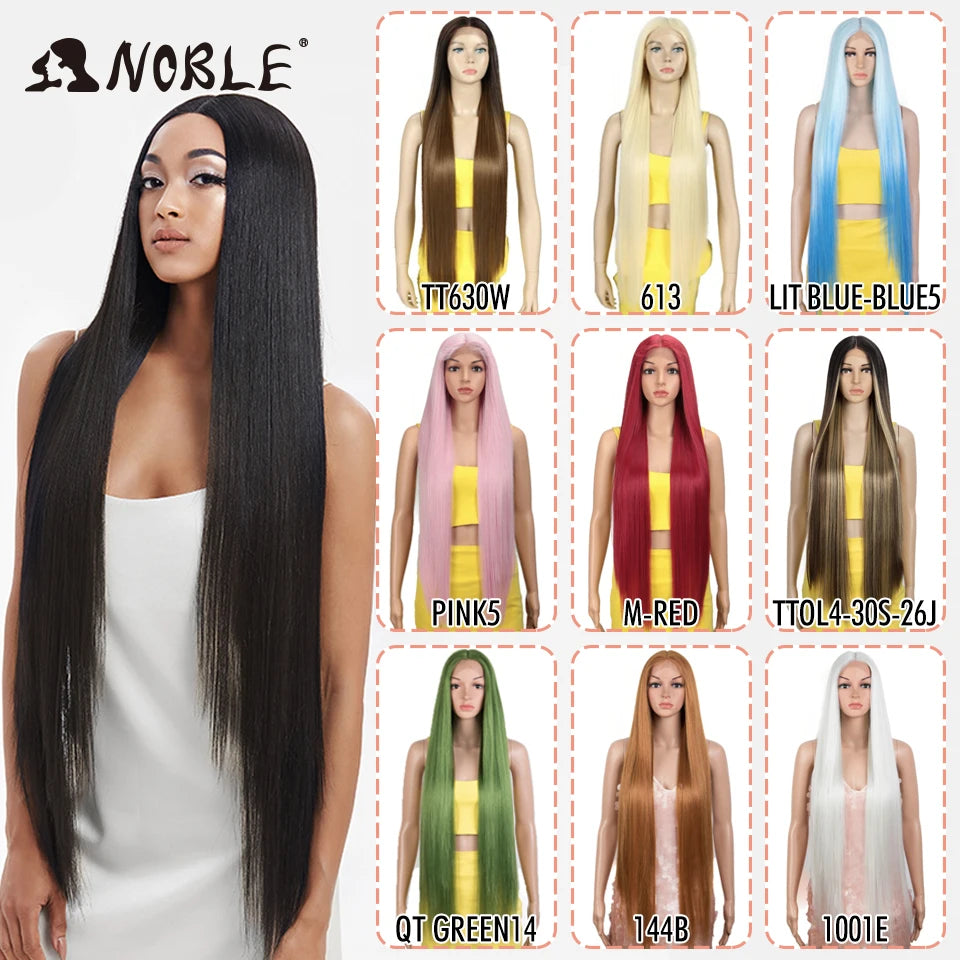 38 Inch Straight Synthetic Lace Front Wigs for Women