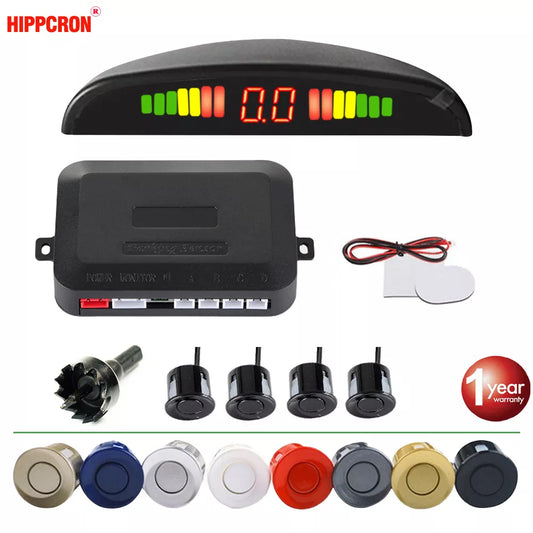 4 Sensors  22mm Car LED Parking Sensor Kit with 8 colors