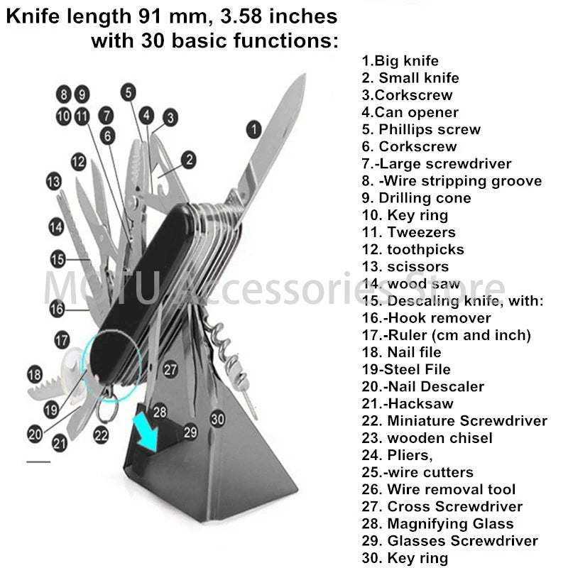 Multifunctional Portable Folding Swiss Army Knife