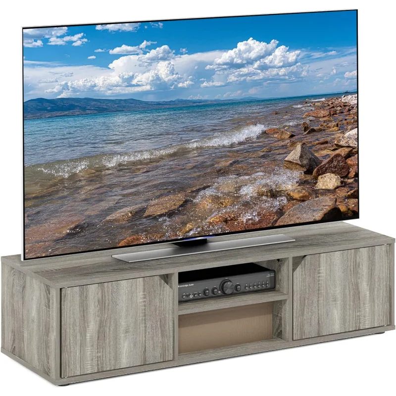 Furinno Classic Stand for TV up to 55 Inch, French Oak