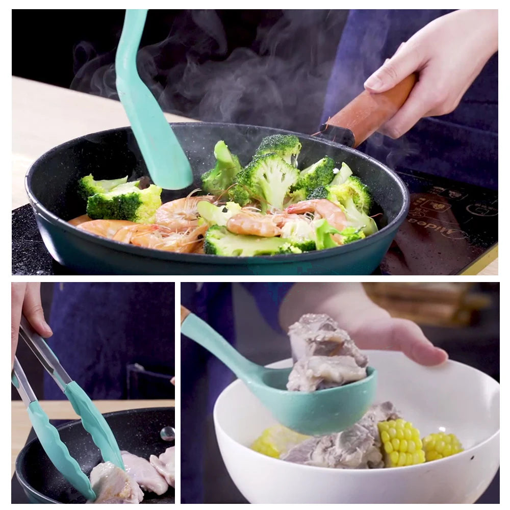 Heat Resistant Silicone Kitchenware Cooking Utensils Set