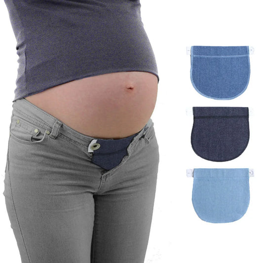 Adjustable Elastic Pants Belt Extension Buckle Button Lengthening Extended For Pregnancy Pregnant Women