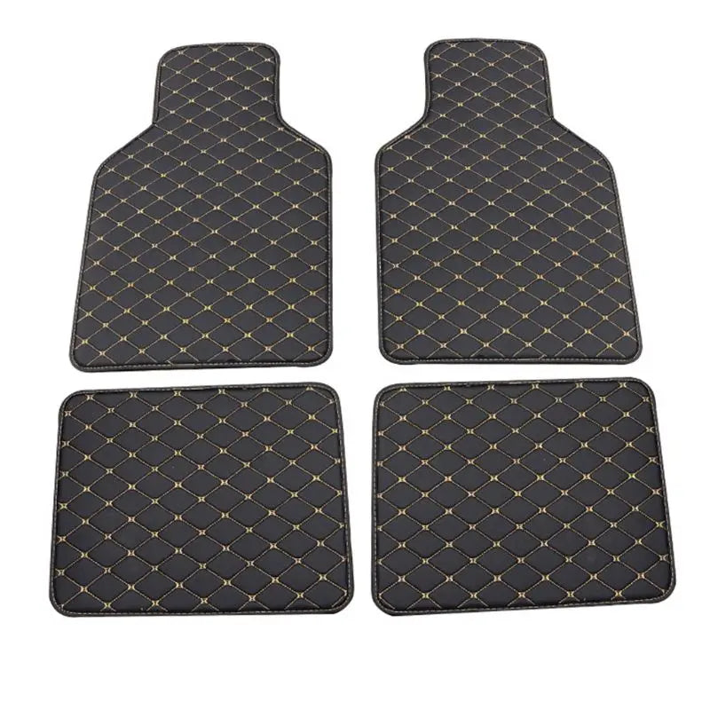 4Pcs All Weather PU Leather Car Floor Mats