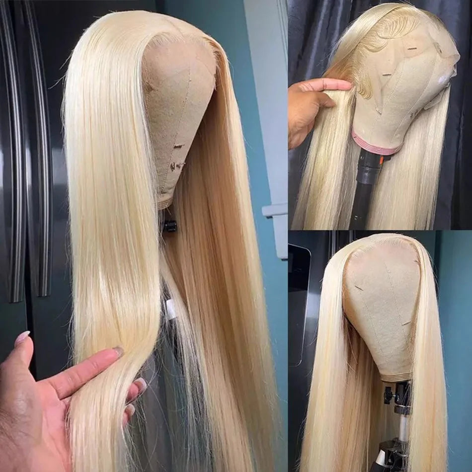 13x6 blonde HD Lace Front Human Hair Wigs