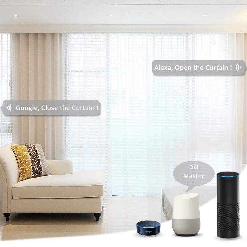 Wifi Smart Automatic Curtain Control with remote voice control