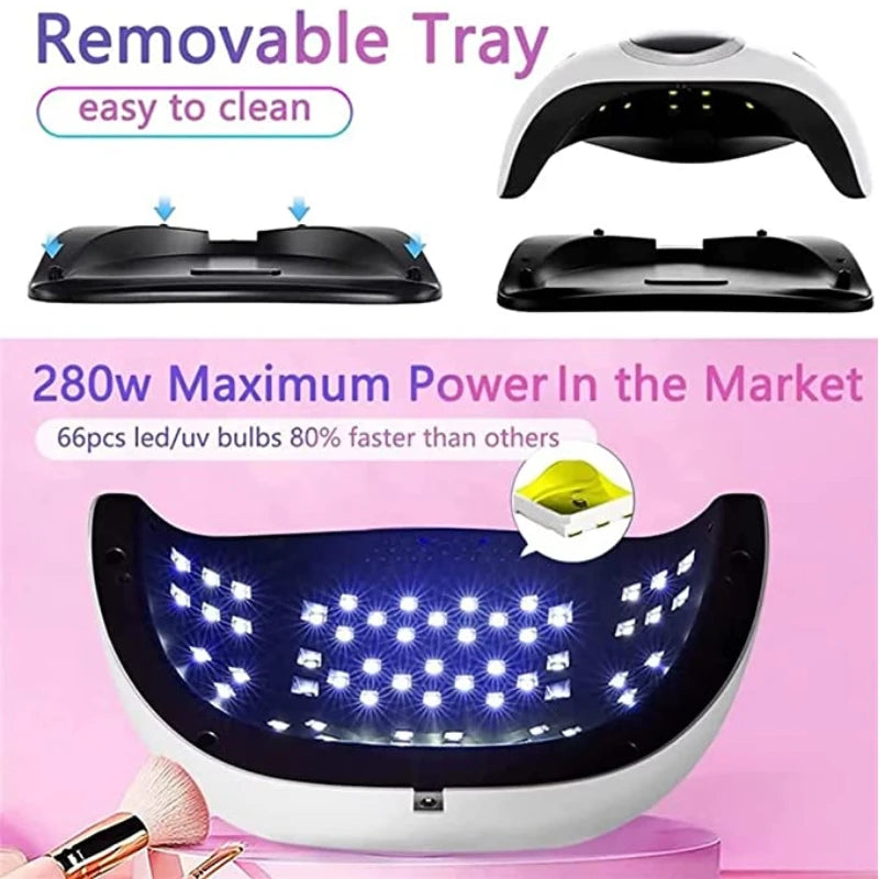 66 LEDs UV LED Nail Lamp for Fast Drying Gel Nails Polish